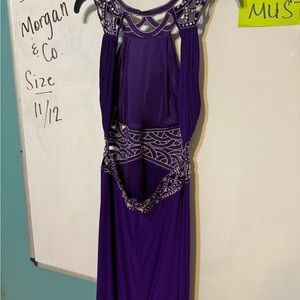 Morgan & Co. Deep Purple Embellished & Elegant Mardi Gras Gown